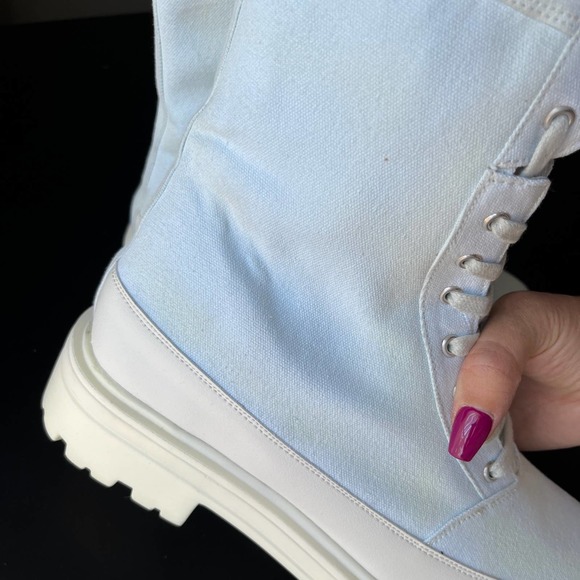 Free People Baby Blue Lace Up Boots - Picture 12 of 13